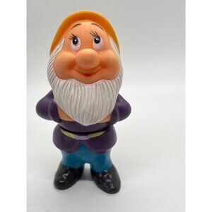 Vintage Disney Bashful Dwarf Rubber Figurine Snow White & 7 Dwarfs Bath Tub Toy